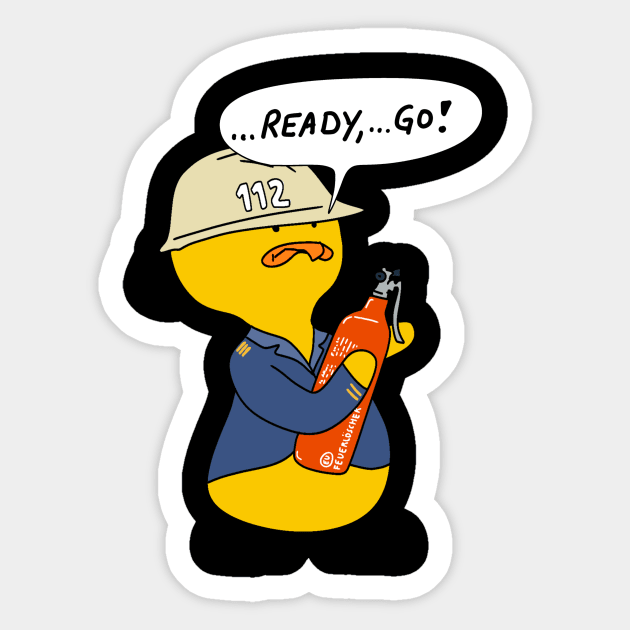 Firefighter Sticker by Boris Bedarf 